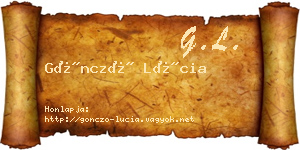 Göncző Lúcia névjegykártya