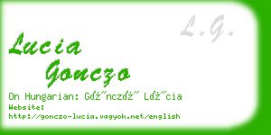 lucia gonczo business card